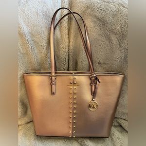 Michael Kors Metallic Studded Tote